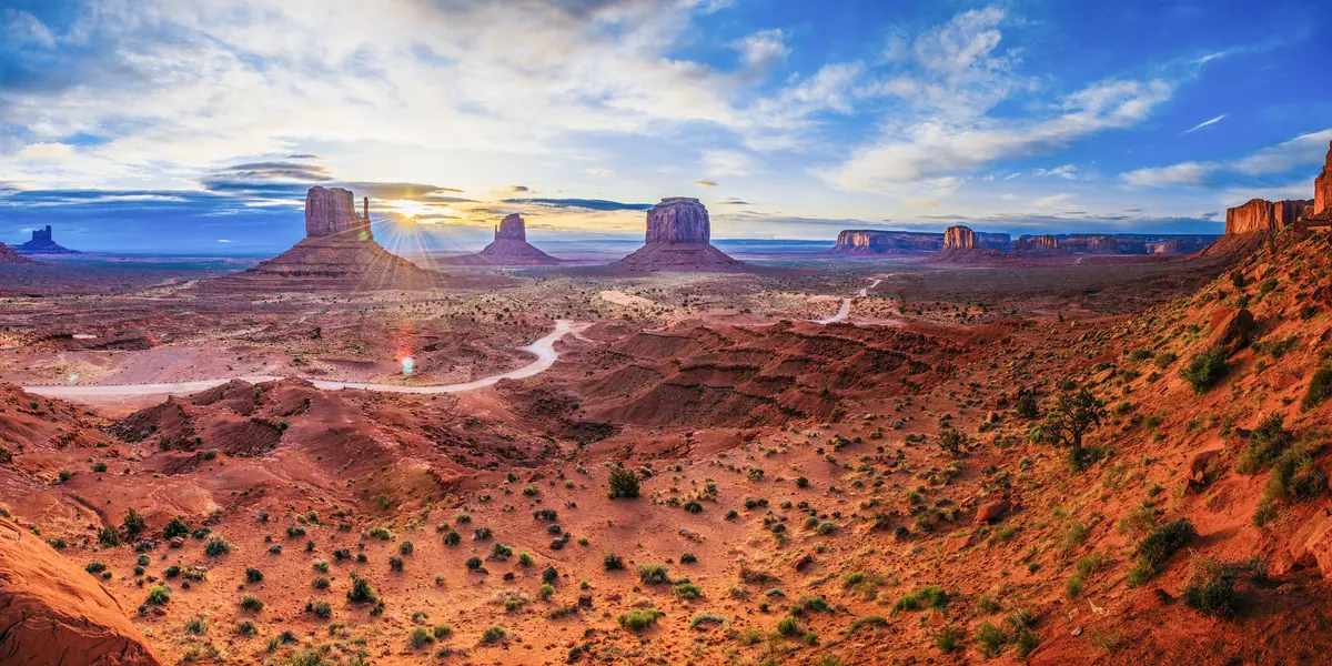 Desert buttes at sunrise